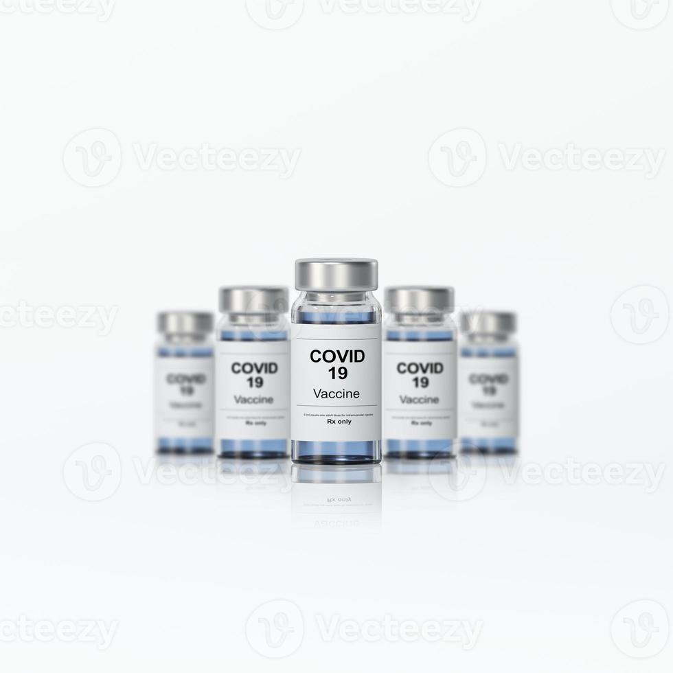 3d render vaccination, coronavirus vaccine. photo