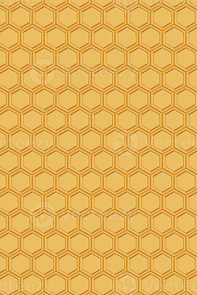 3D rendering Honey Drip and Honeycomb Background. photo