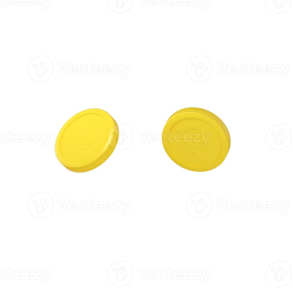 3d rendering coin objects, Simple financial related icons. photo