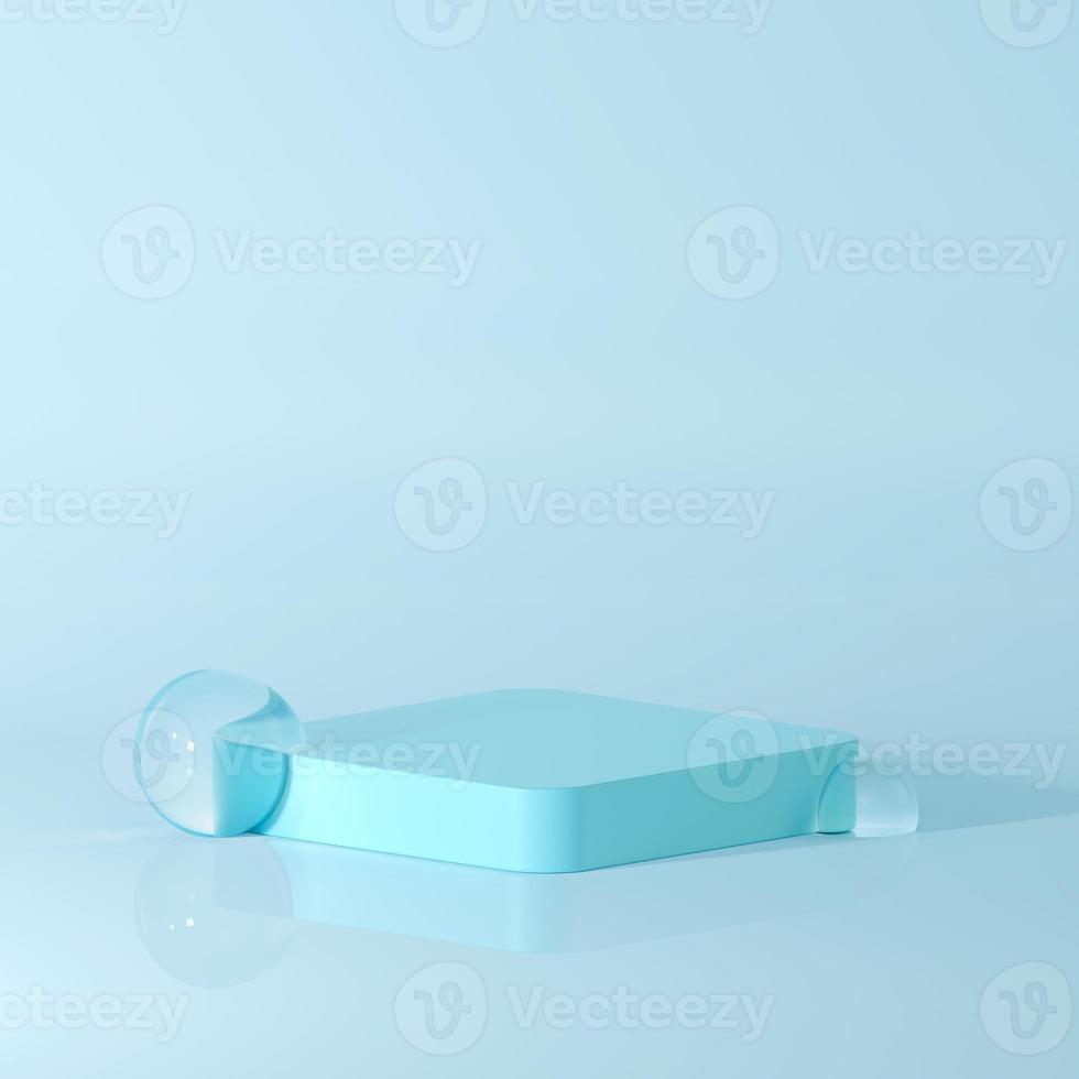 3D Awards podium in harmony with water droplets, winner mock up. photo
