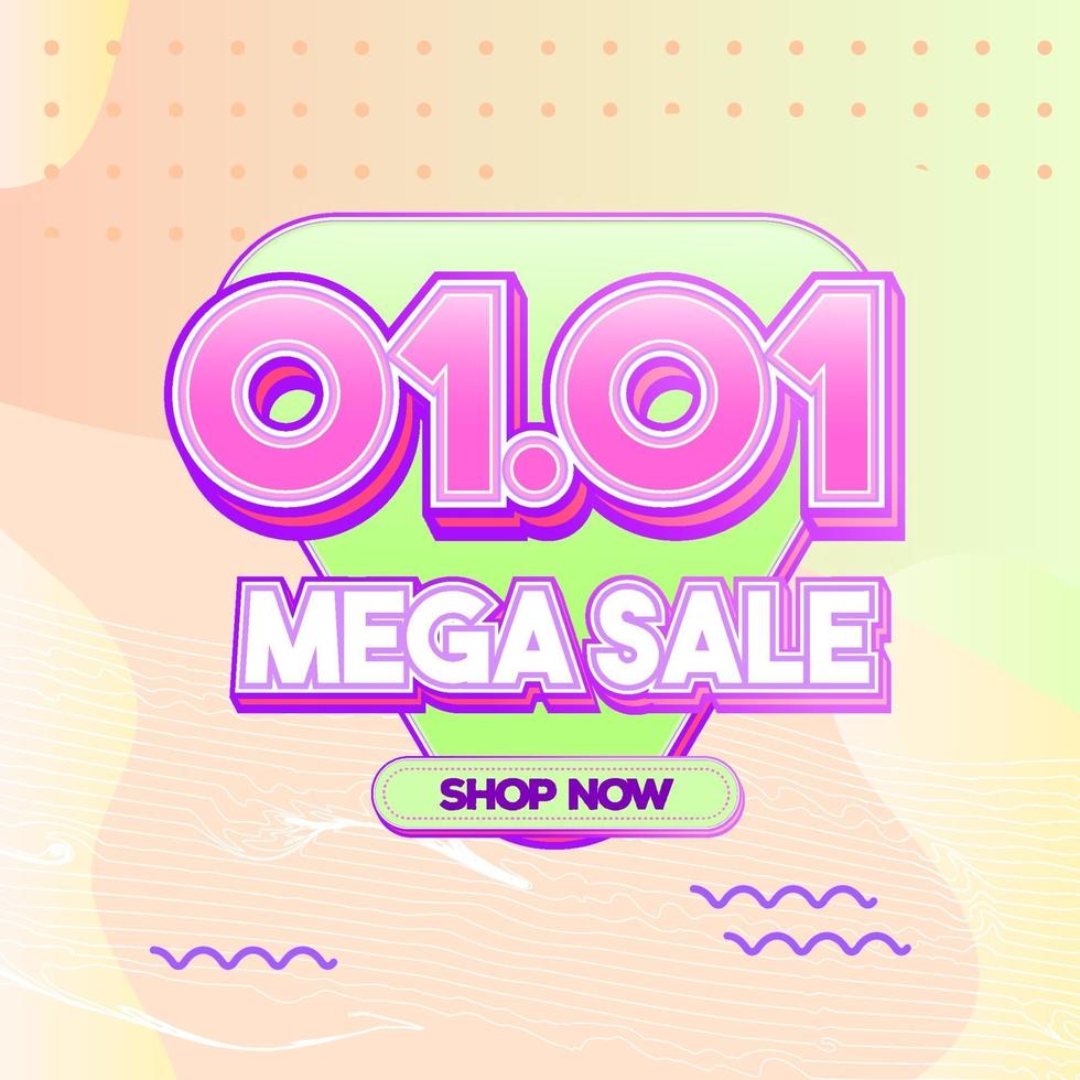 Promo Banner Sale Candy style modern look vector