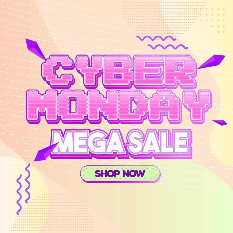 Editable Promo Banner Sale Candy style modern look vector