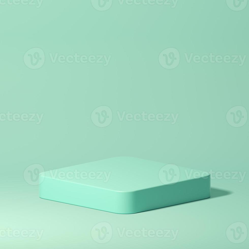 3d Mock up geometric shape podium for product design photo