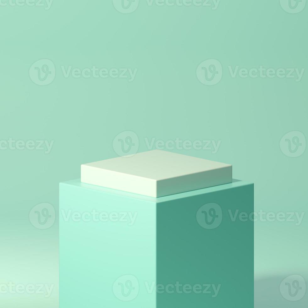 3d Mock up geometric shape podium for product design photo