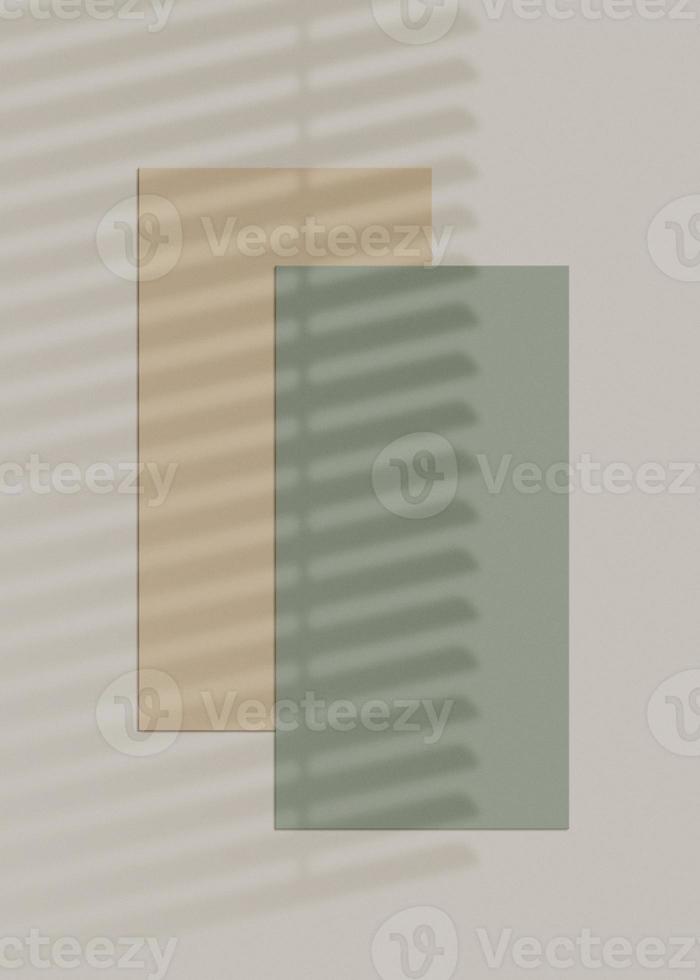 3d rendering, shadow overlay effect, various mock-ups photo