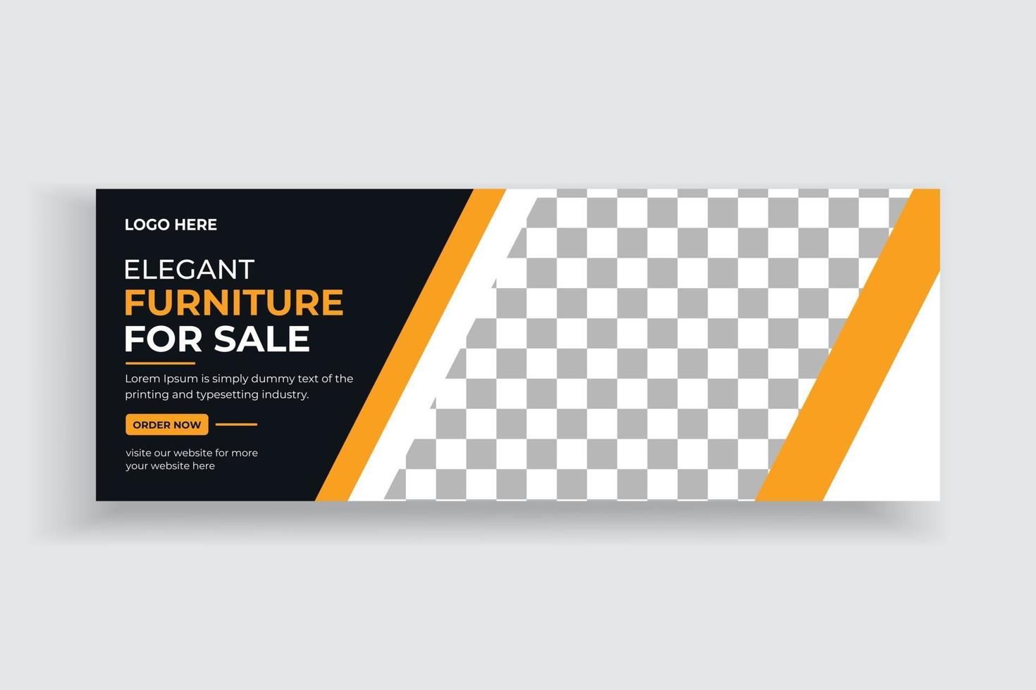 Exclusive Furniture Sale Social Media Banner Template vector