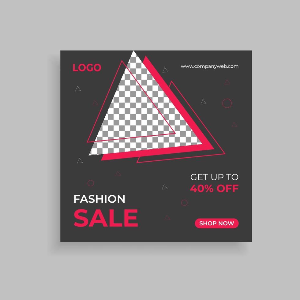 Fashion Sale Social Media Post Template Design. Social Media Banner vector