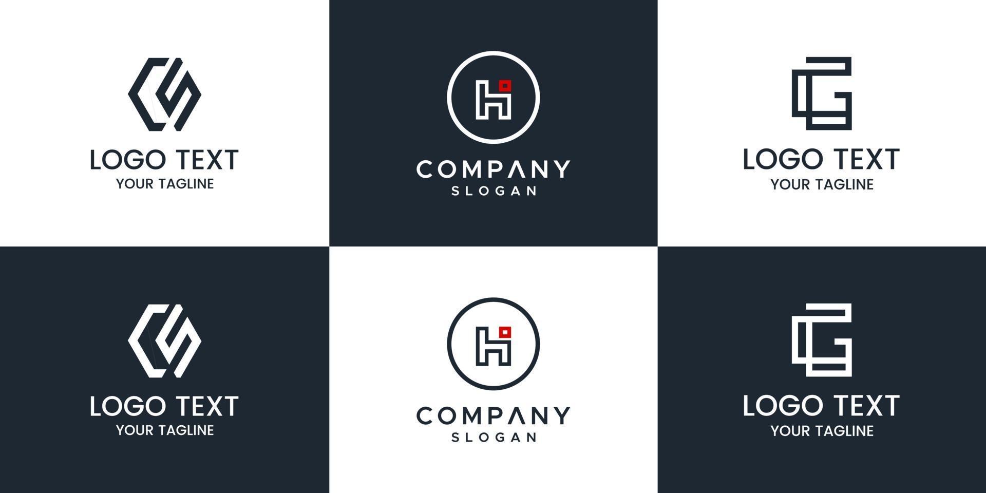 Monogram set letter logo design vector 3147148 Vector Art ...