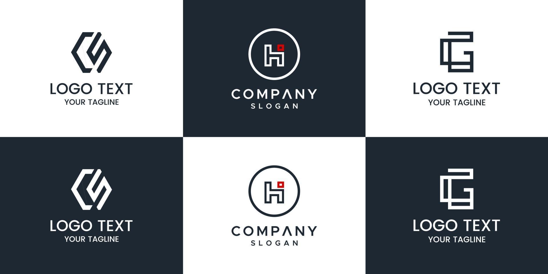 Monogram set letter logo design vector 3147148 Vector Art ...