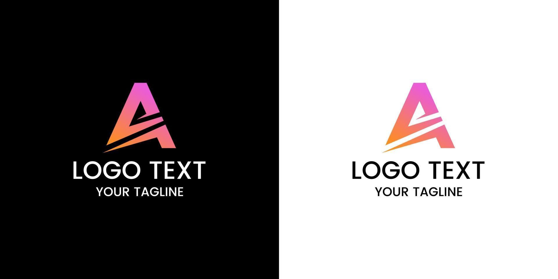 Letter a logo design vector