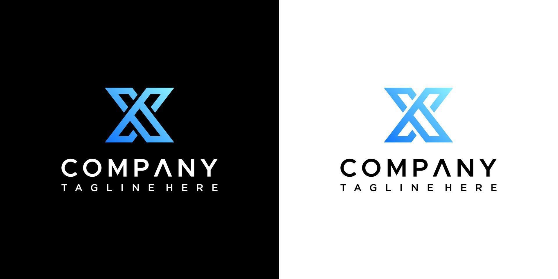 letter x logo design vector