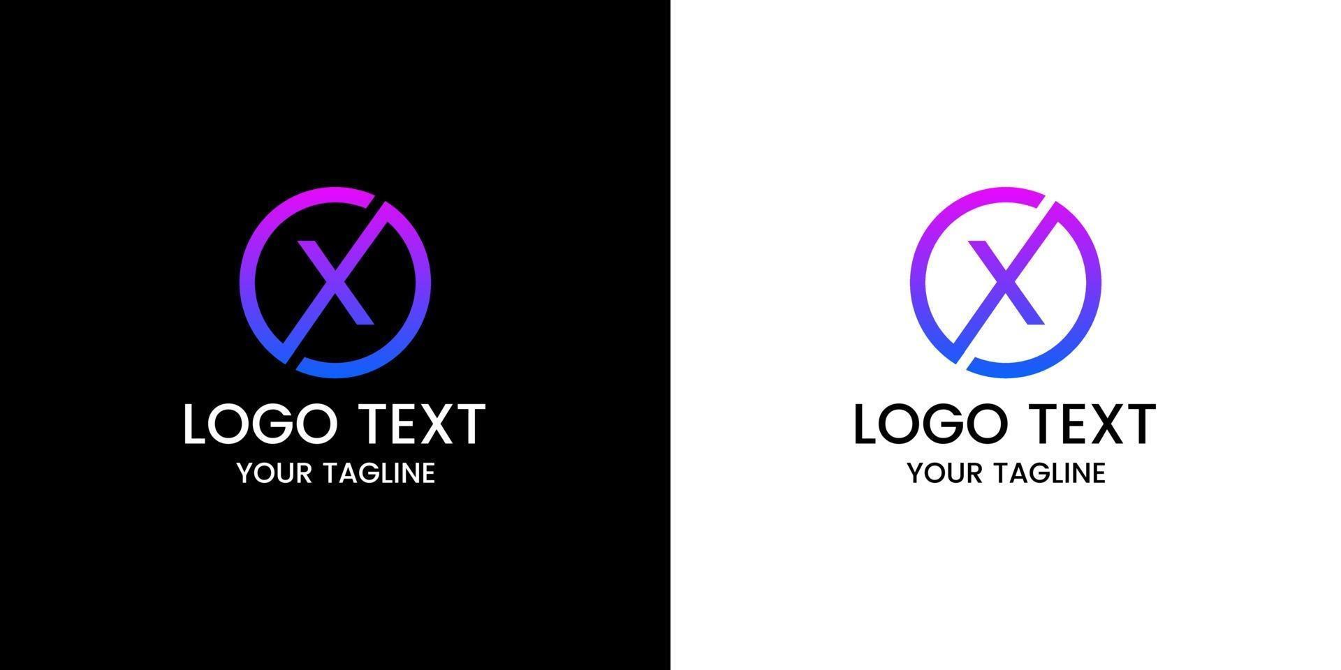letter x logo design vector