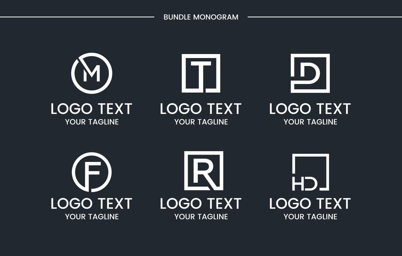 Monogram set letter logo design vector
