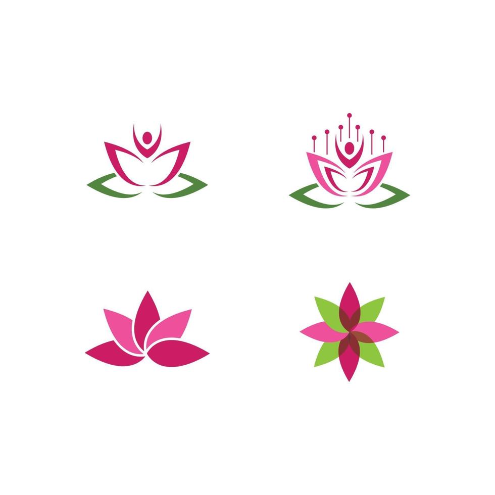 Lotus flowers illustration vector