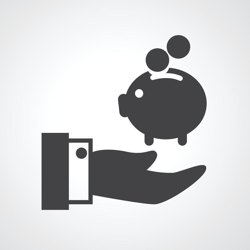 Piggy bank icon vector