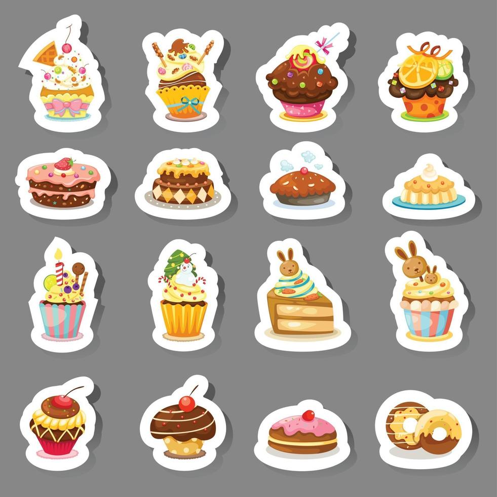 set cupcake vector