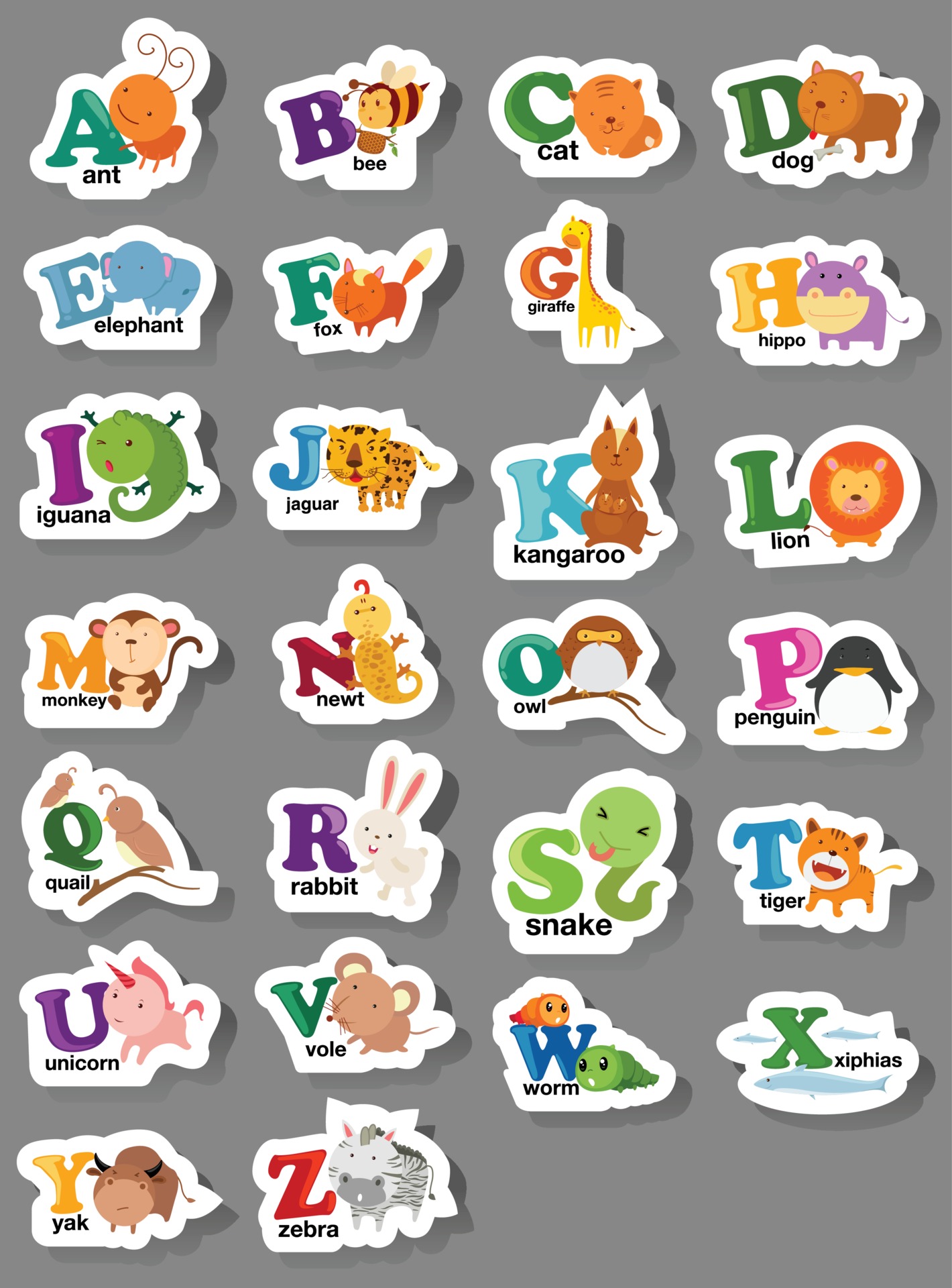 Animal Alphabet Letter A z 3147351 Vector Art At Vecteezy words-that-start-with-z-words-that-start-with-letter-z-for-toddlers