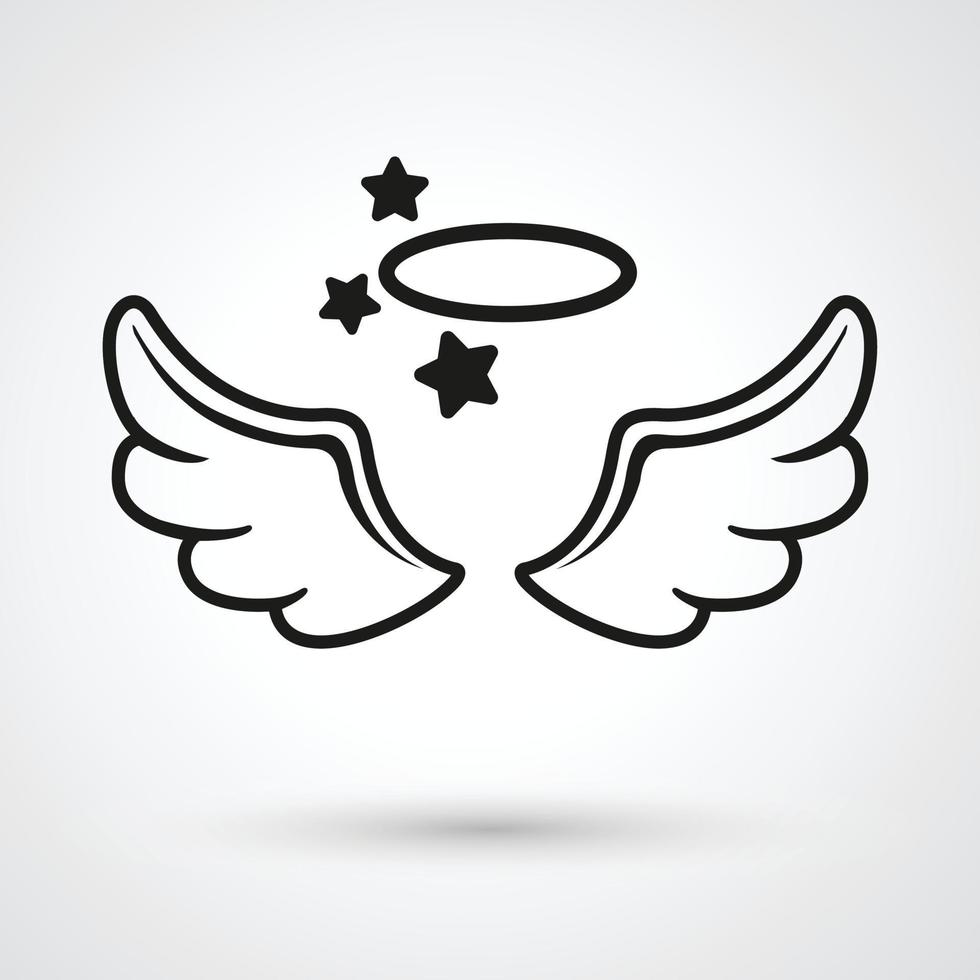 wings icon vector