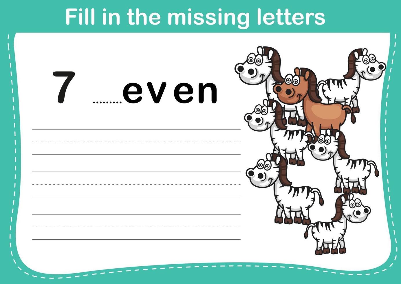 Fill in the missing letters vector
