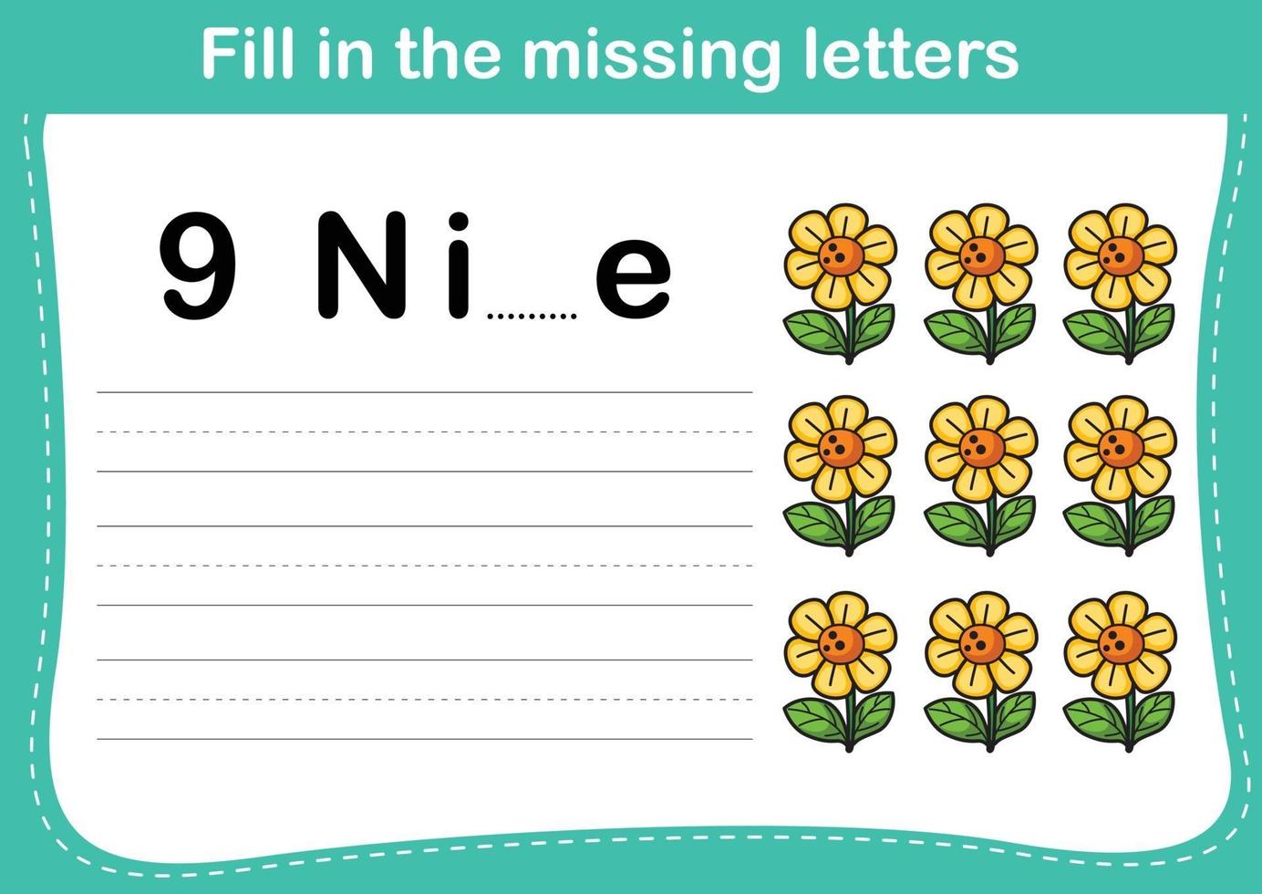 Fill in the missing letters vector