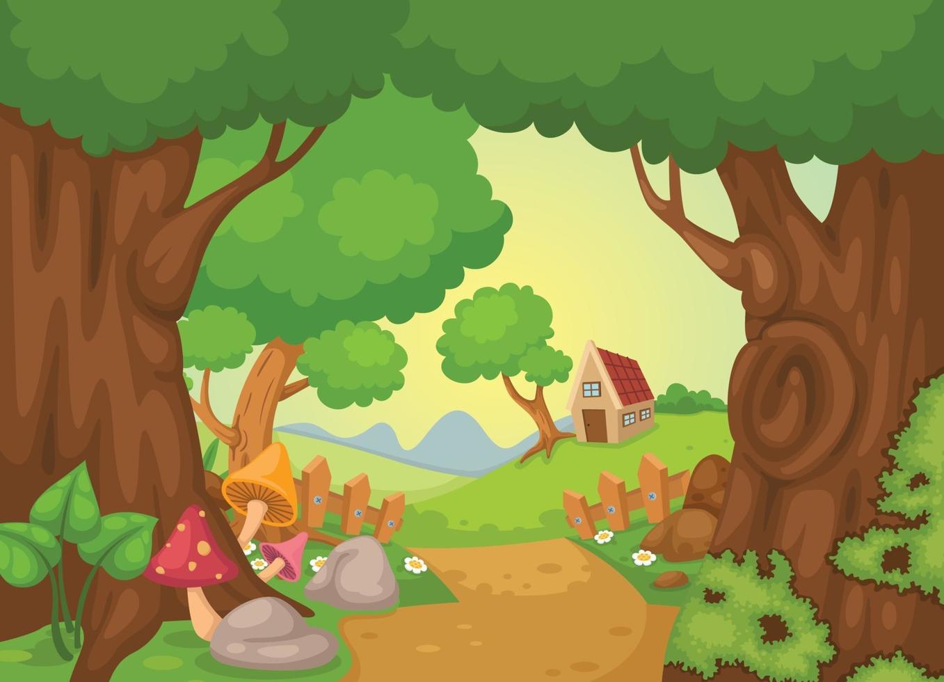 rural landscape vector