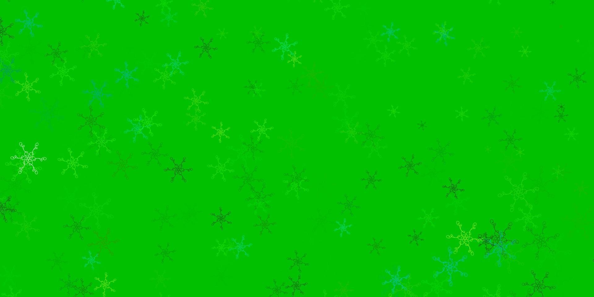 Light Green, Yellow vector background with bent lines.