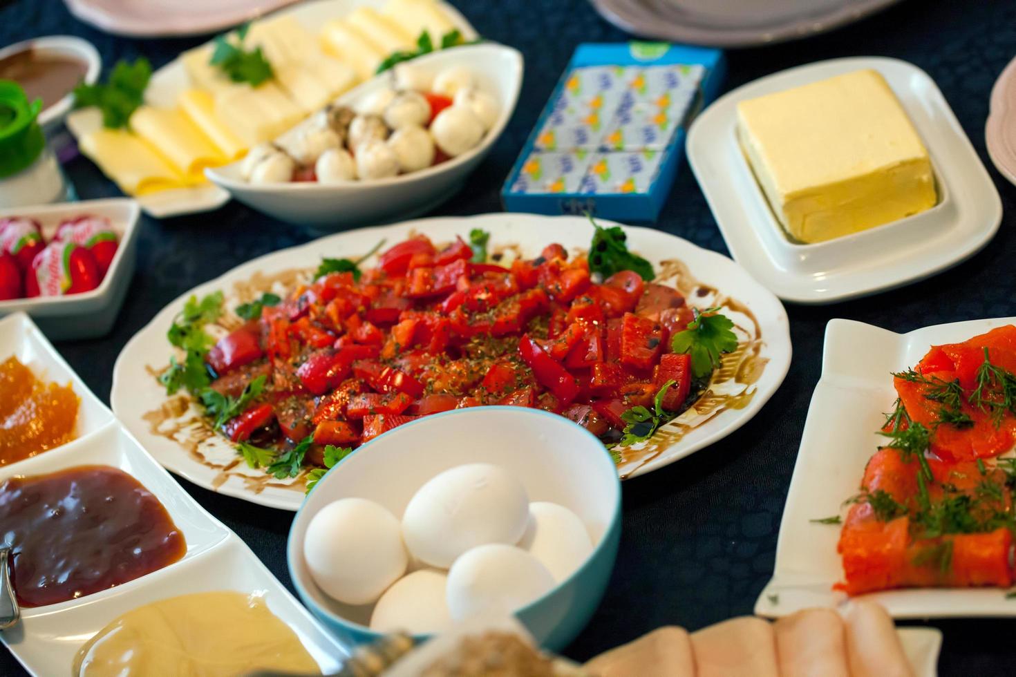 Traditional Turkish Breakfast Table photo