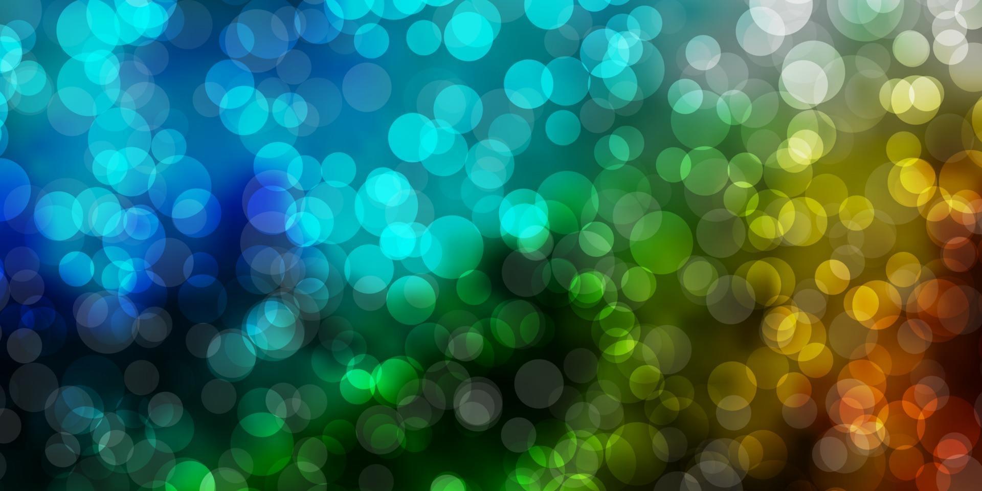 Light Blue, Green vector background with bubbles.