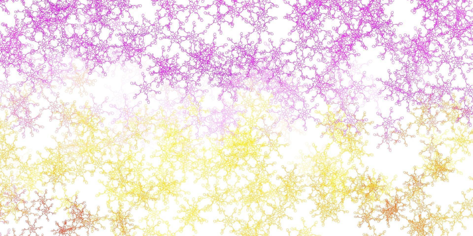 Light Pink, Yellow vector backdrop with circular arc.