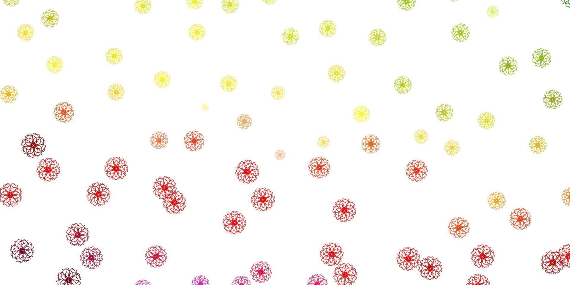 Light Multicolor vector natural artwork with flowers.