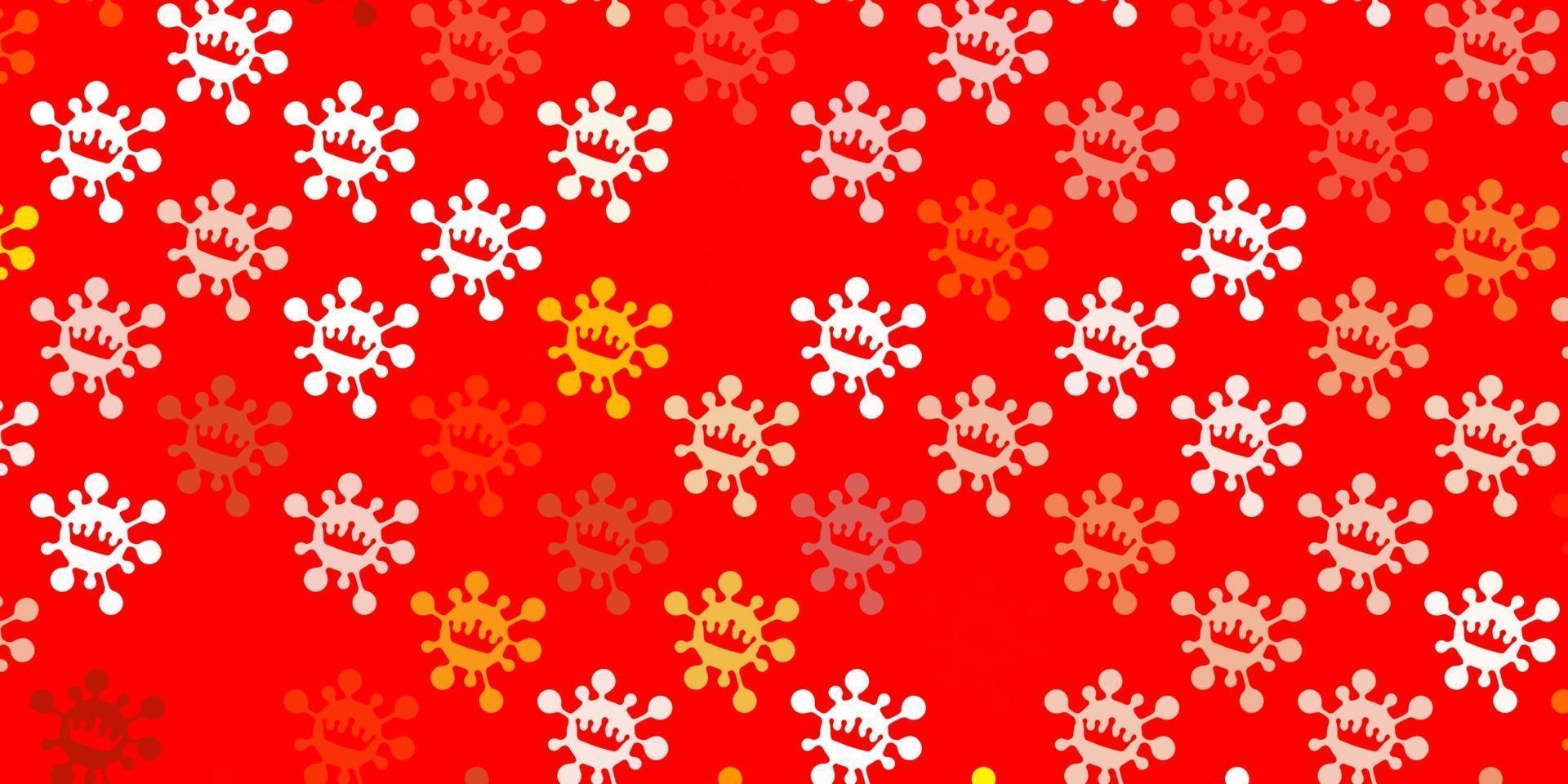 Light orange vector template with flu signs.