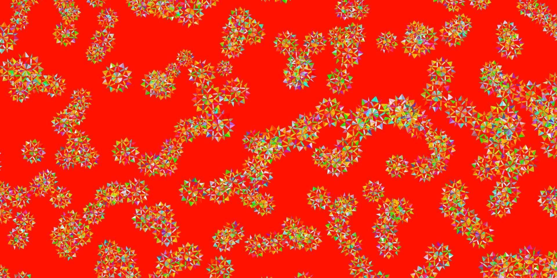 Light Multicolor vector texture with bright snowflakes.