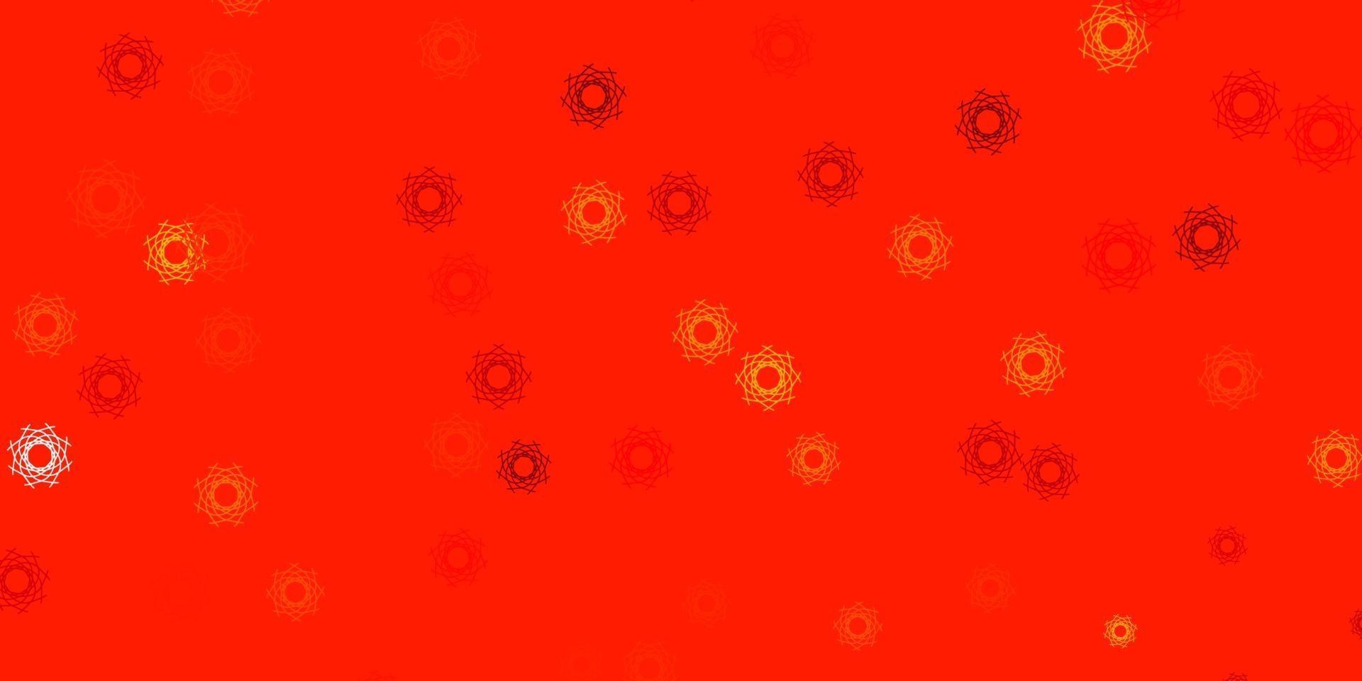 Light Orange vector pattern with abstract shapes.