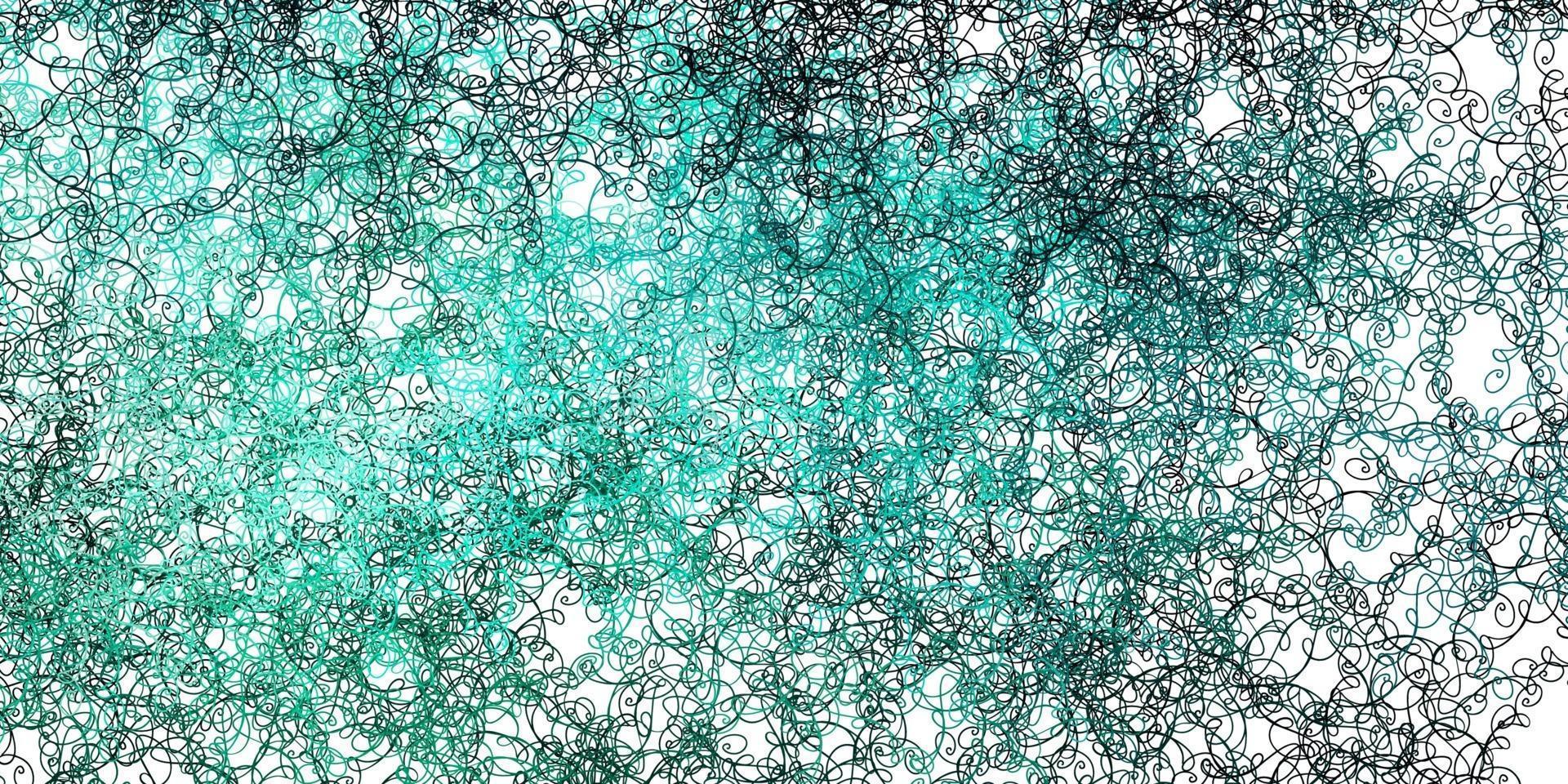Light Green vector background with curved lines.
