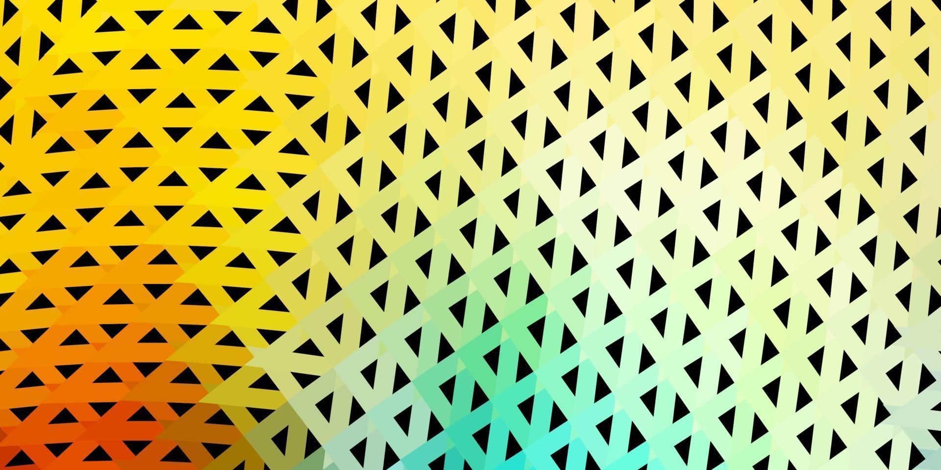 Light blue, yellow vector polygonal backdrop.