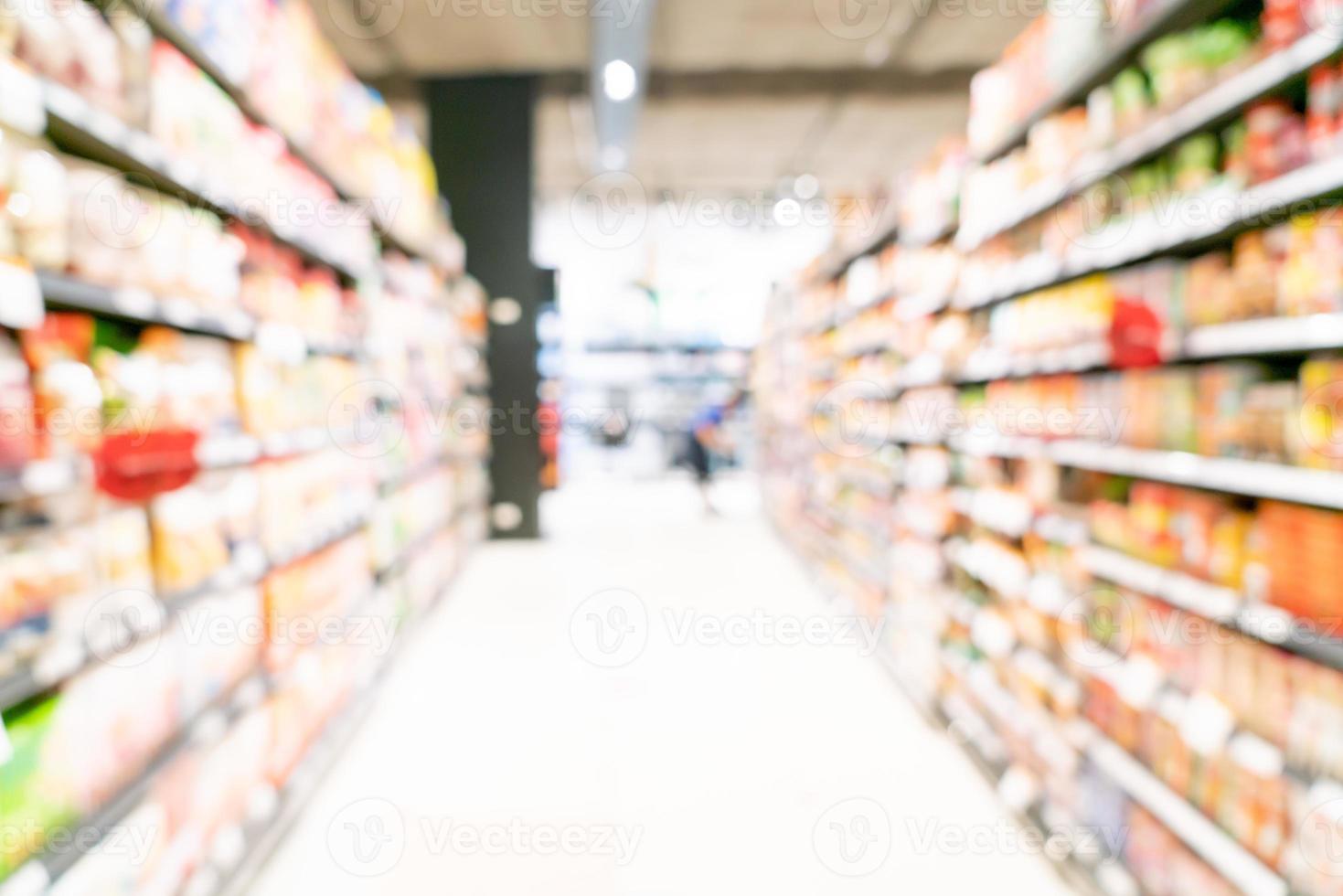 Abstract blur and defocused supermarket for background photo