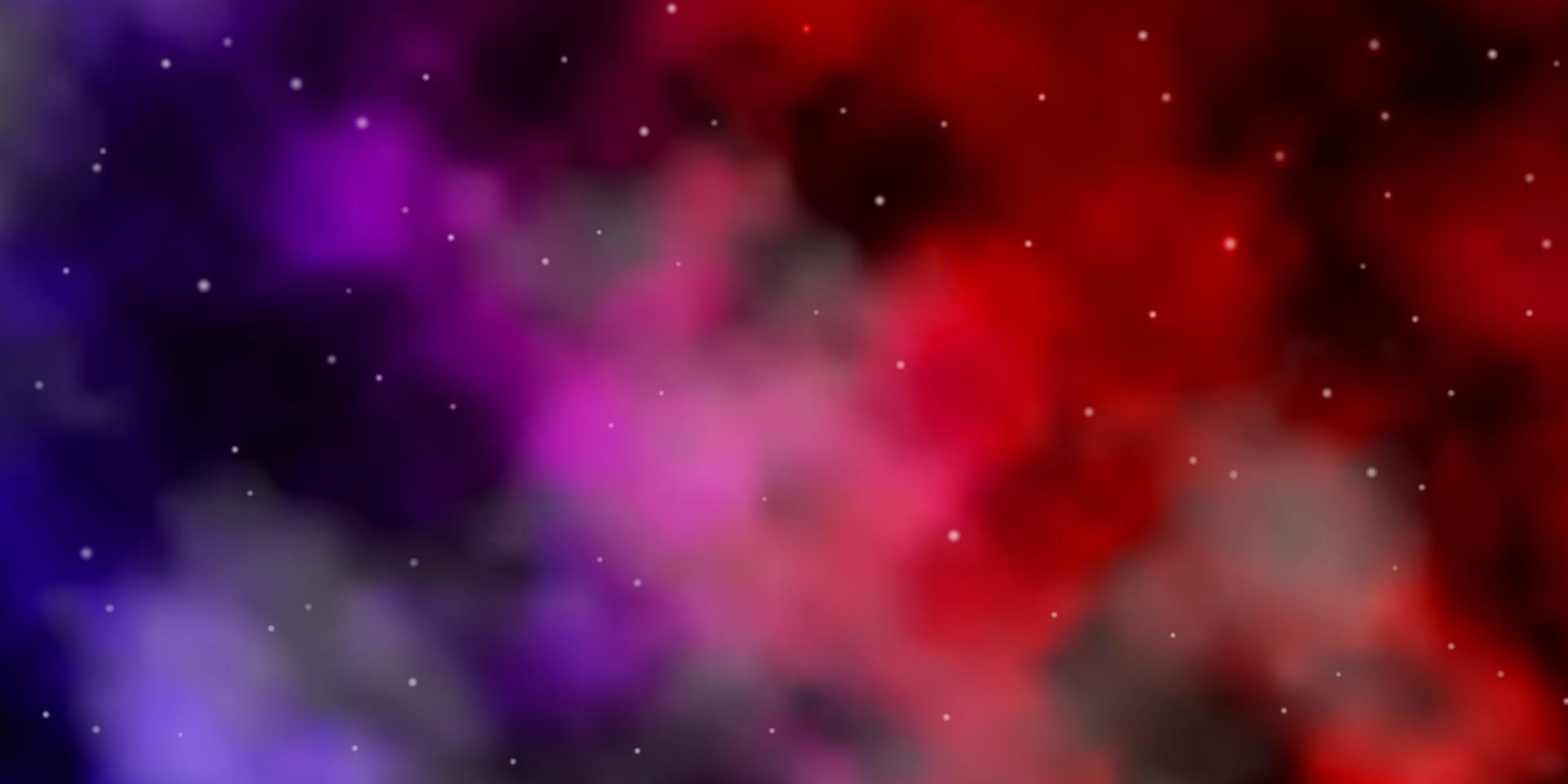 Dark Pink, Yellow vector background with small and big stars.