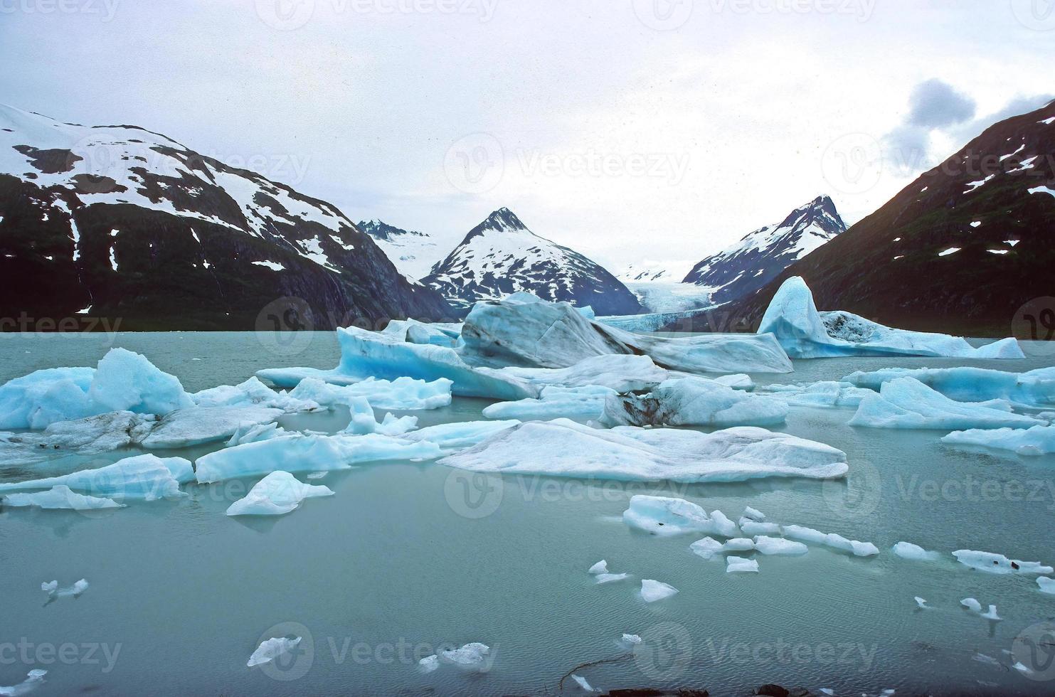 Icebergs in a Glacial Lake photo