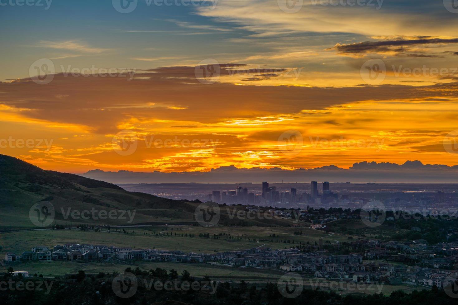 amanecer - denver, colorado foto