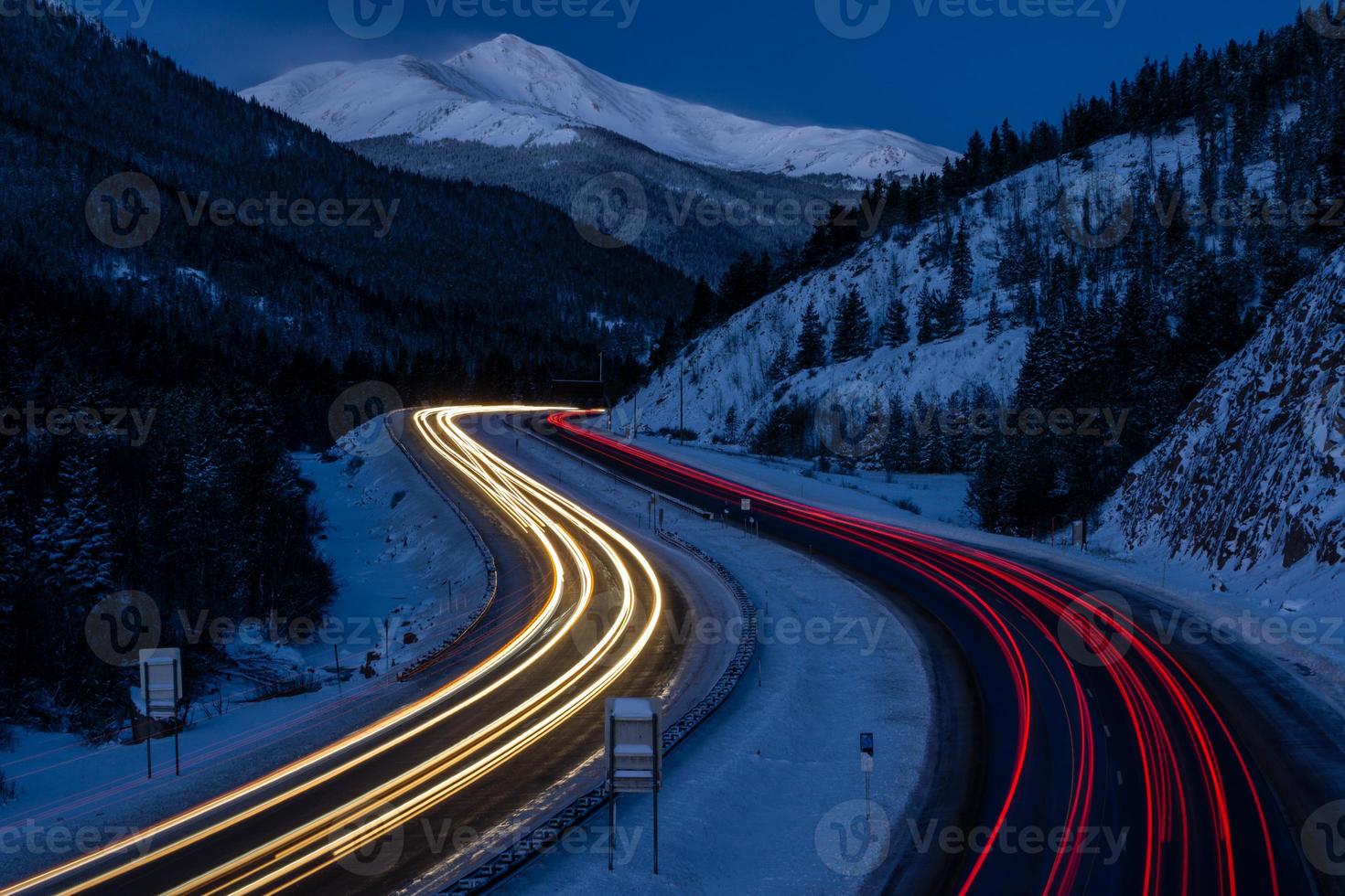 Traffic on I-70, Colorado photo