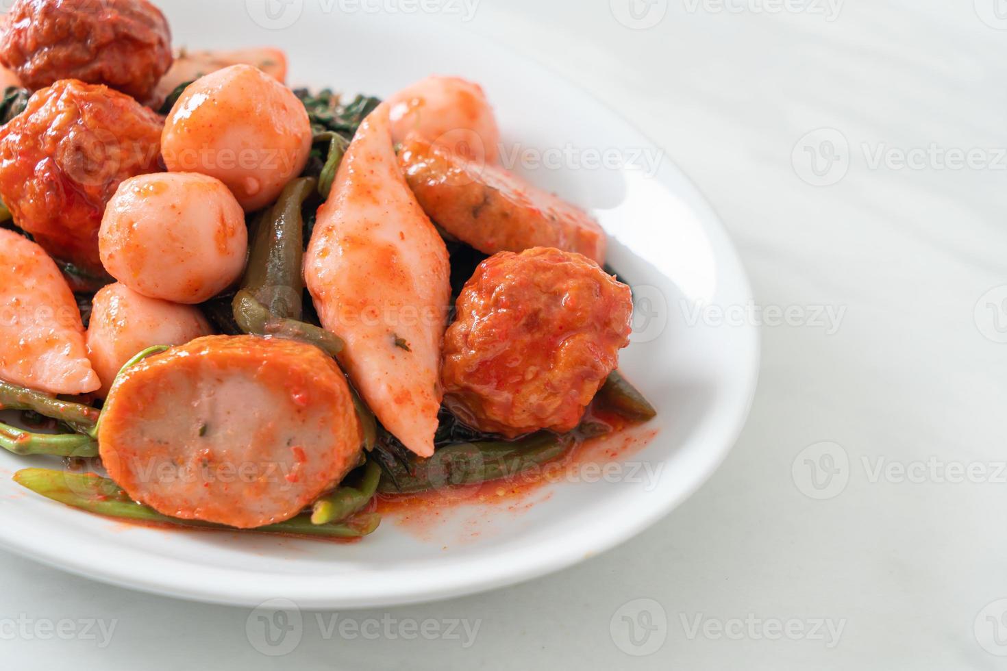 Stir Fried Fish Balls with Yentafo Sauce photo