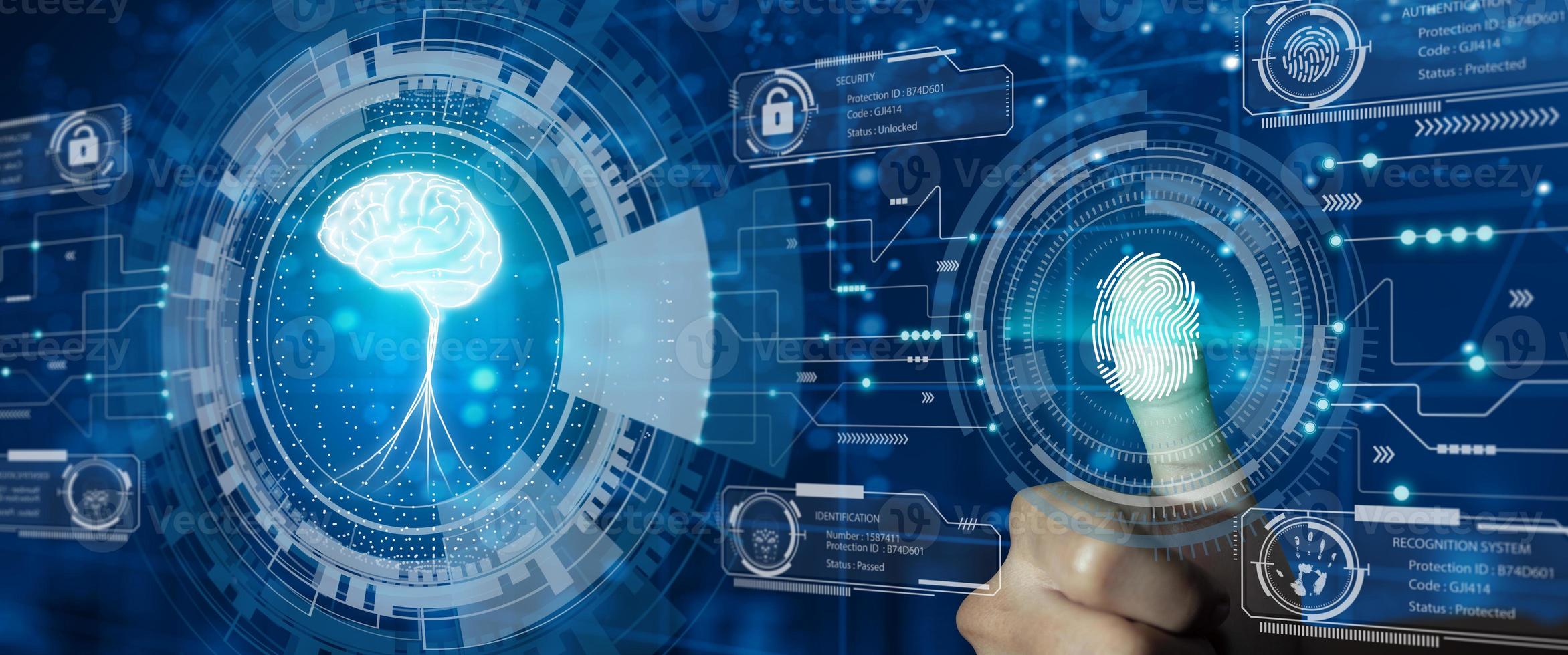 Protect intellectual property with Biometric security. photo