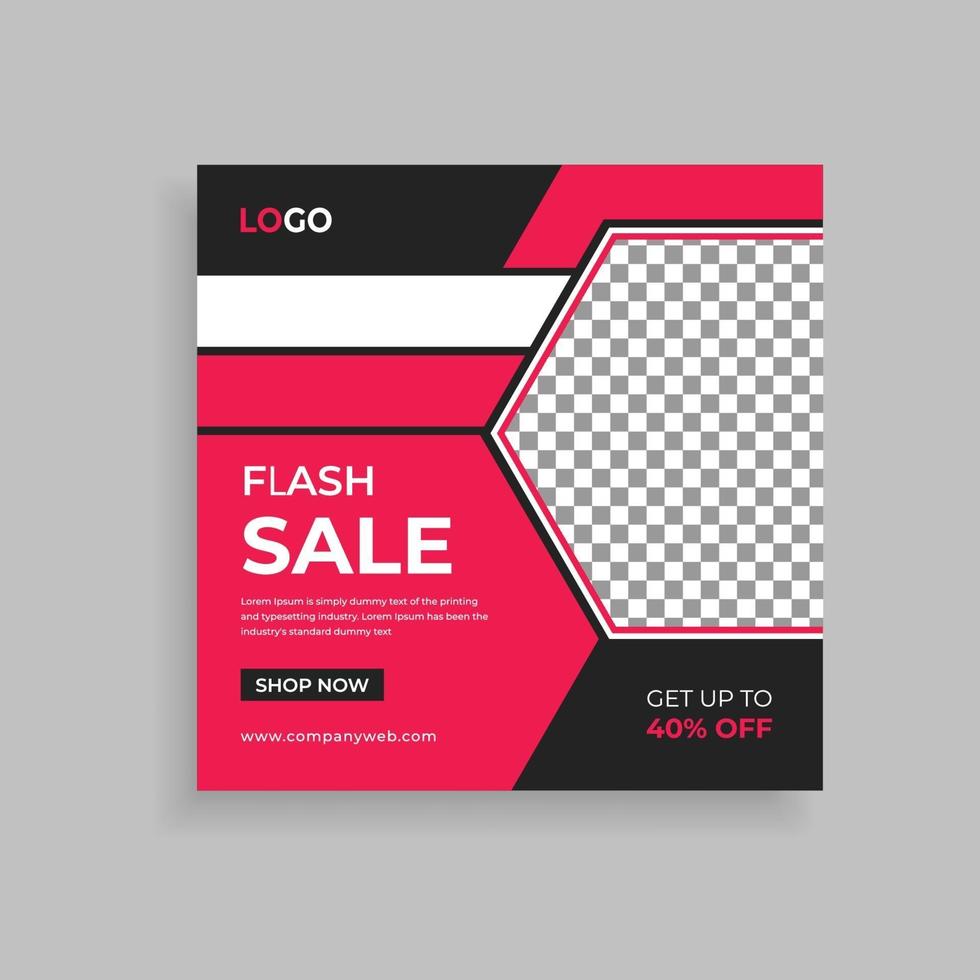 Fashion Sale Social Media Post Template Design. Social Media Banner vector