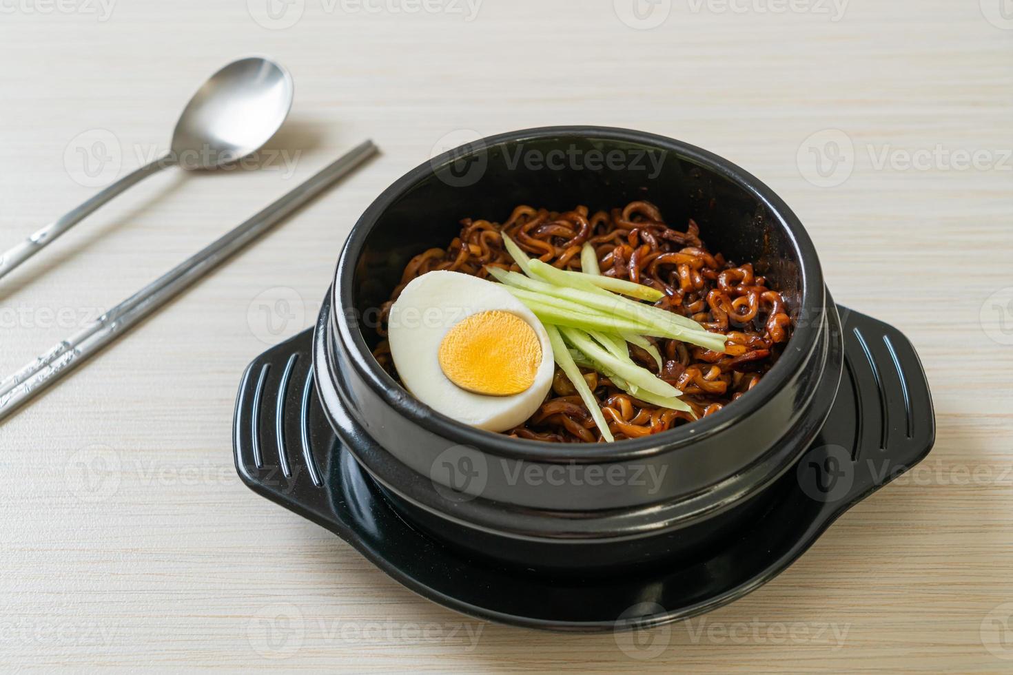 Korean Instant Noodle with Black Bean Sauce photo