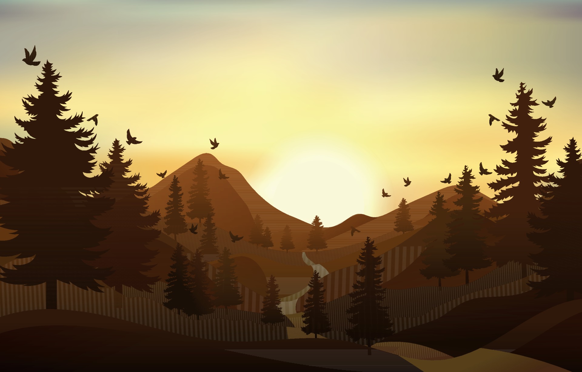 Nature Background of Mountain at Sunset 3150093 Vector Art at Vecteezy