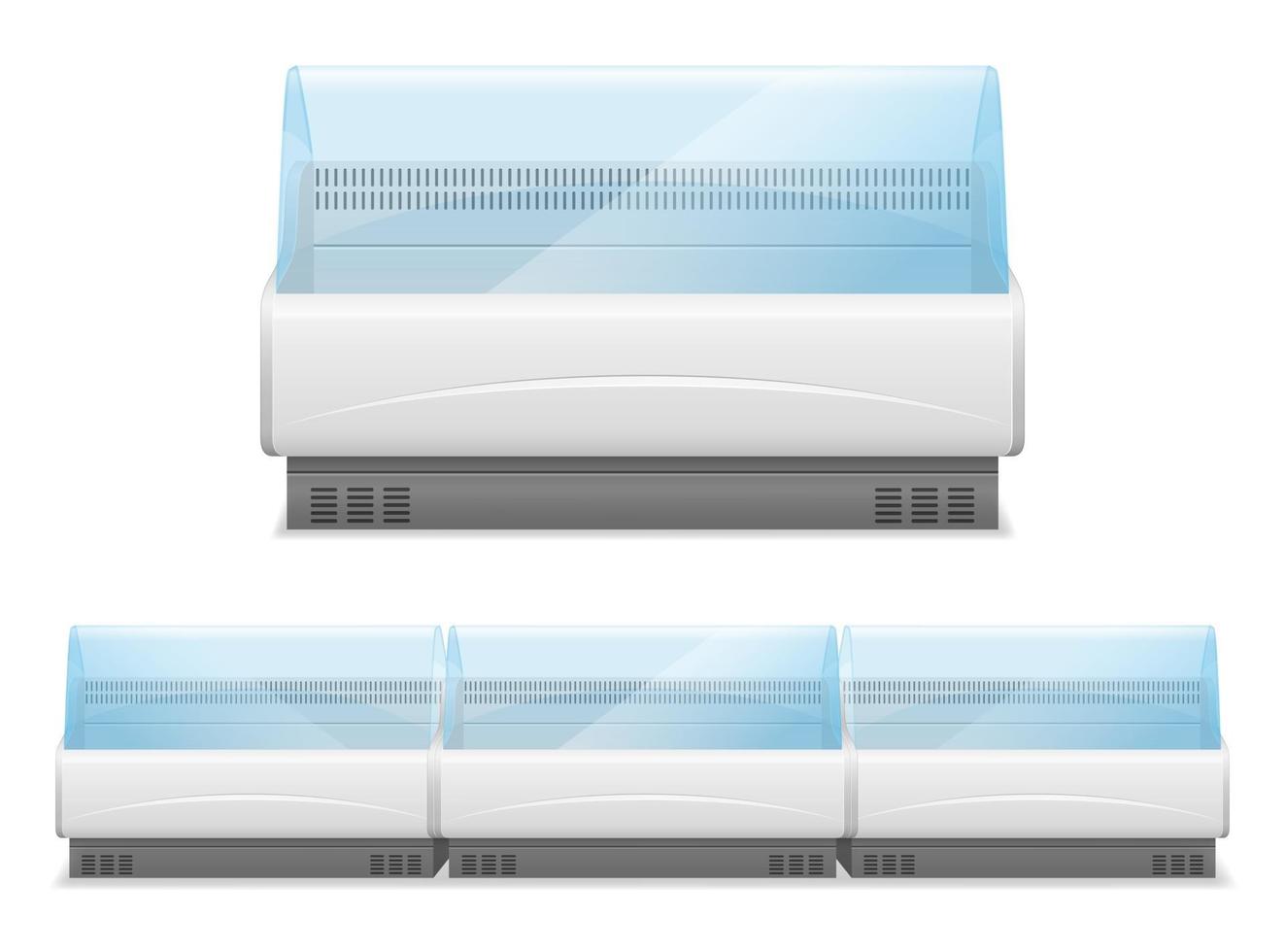 commercial shop refrigerator for cooling and preserving food vector