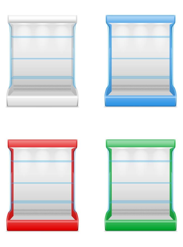 commercial shop refrigerator for cooling and preserving food vector