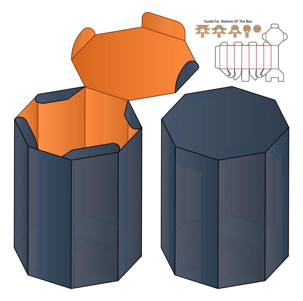 Box packaging die cut template design.3d mockup vector