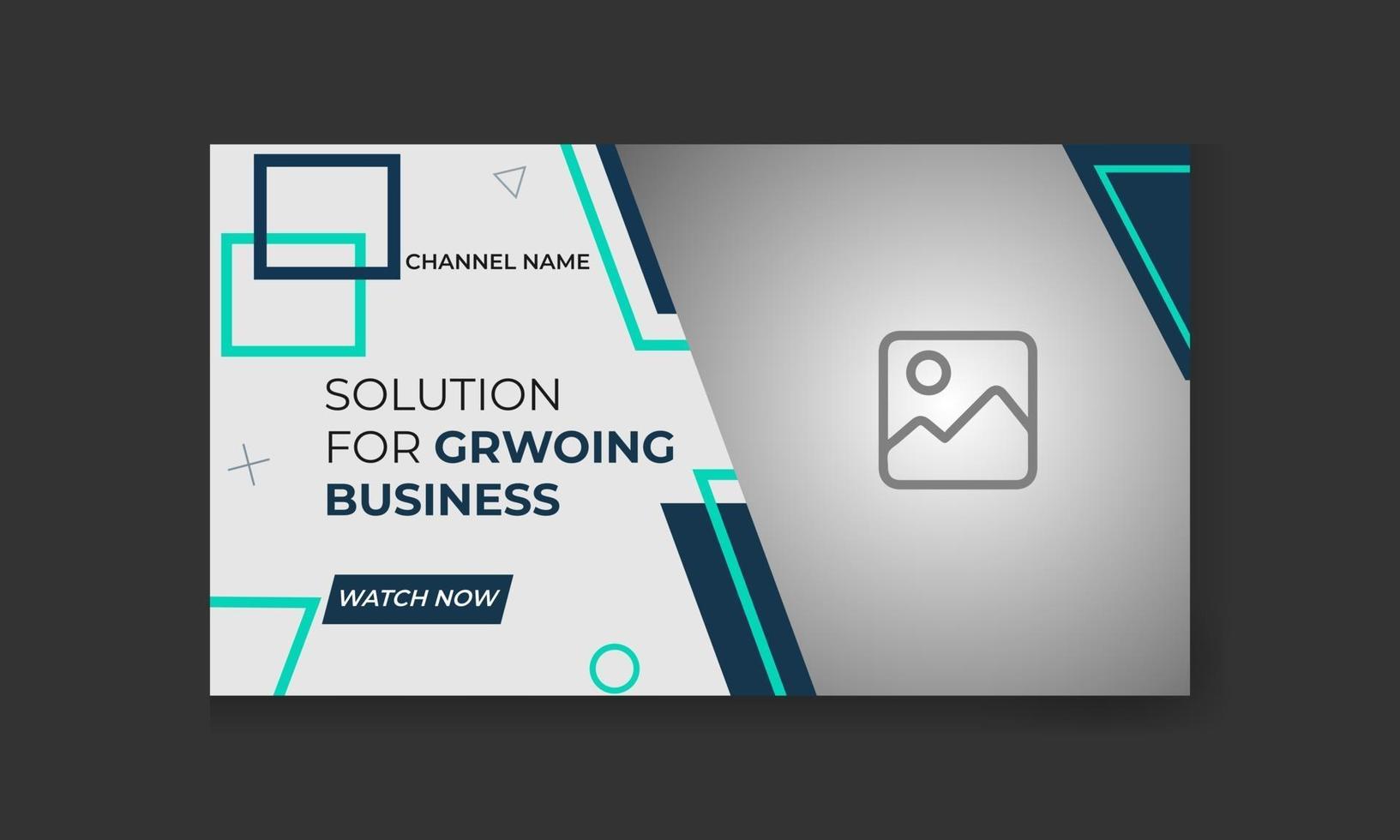 editable modern video thumbnail design for all social media vector