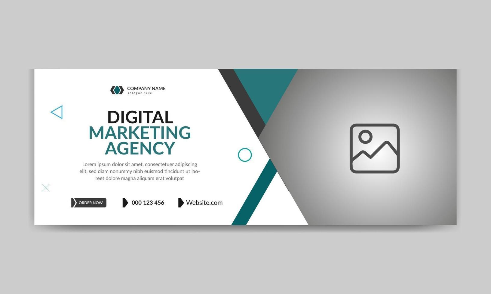 web banner and social cover design vector